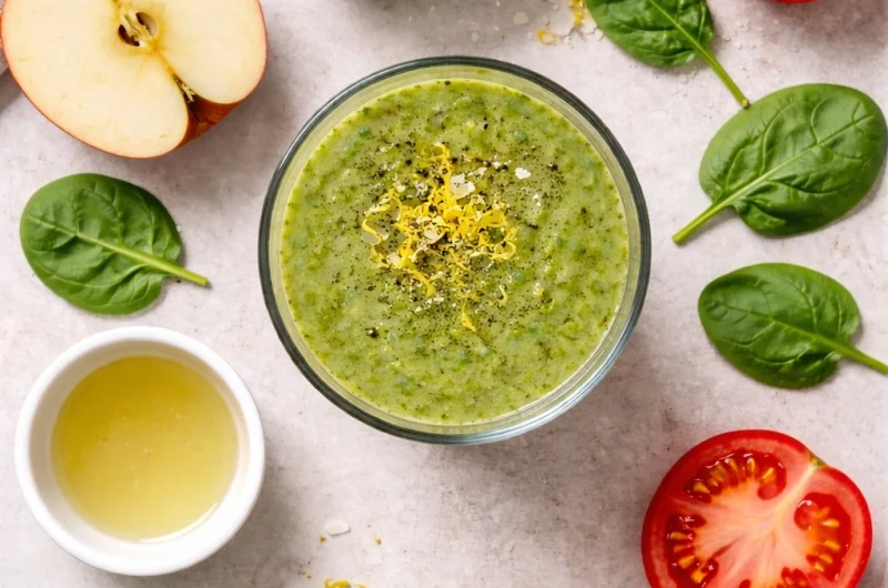Nyttig Smoothie med Tomat, Spenat och Äpple