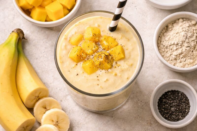 God Smoothie med Veganskt protein, Mango och Banan