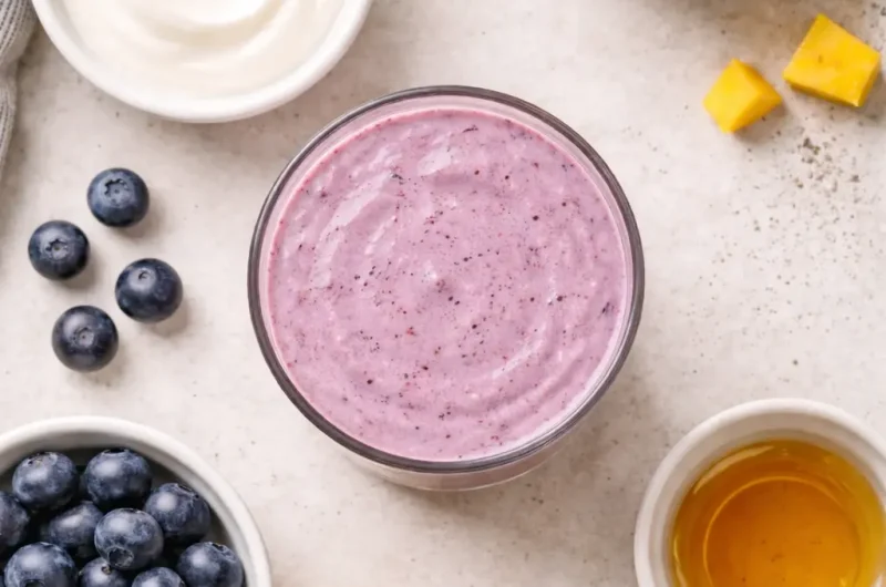God Smoothie med Yoghurt, Blåbär och Mango