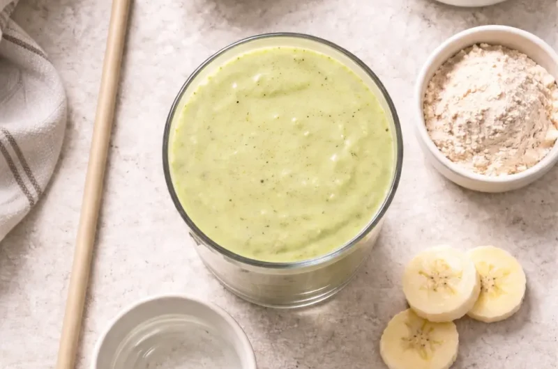 God Smoothie med Avokado, Hallon och Proteinpulver