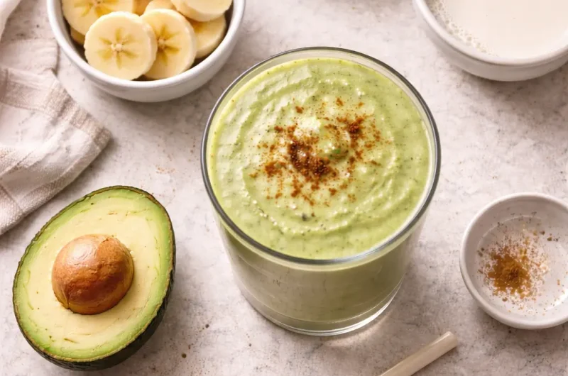 Enkel Smoothie med Chaga, Avokado och Banan