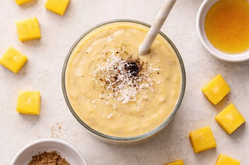 Frukost-Smoothie med Chai, Mango och Kokosmjölk