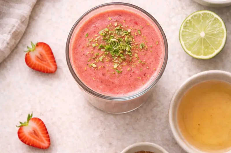 Detox-Smoothie med Chili, Jordgubbar och Lime
