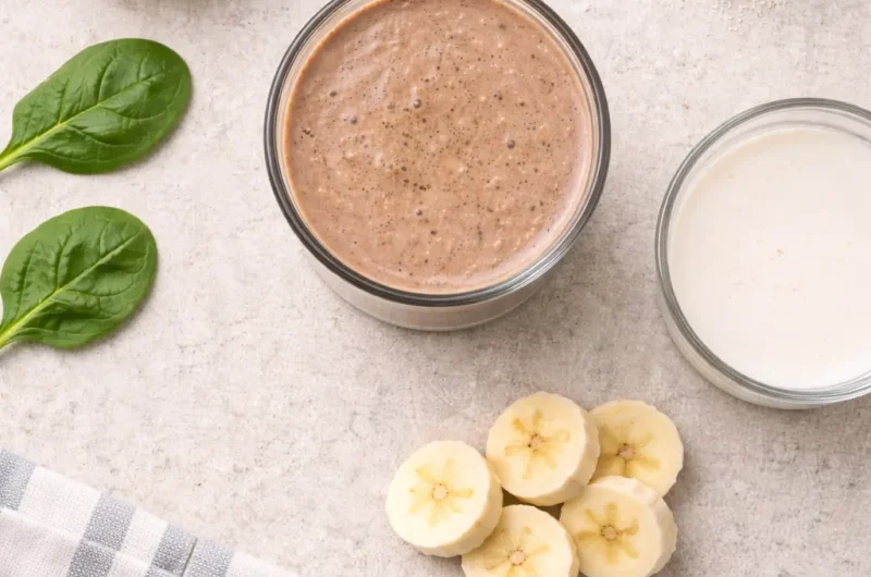 Enkel Smoothie med Choklad, Proteinpulver och Banan
