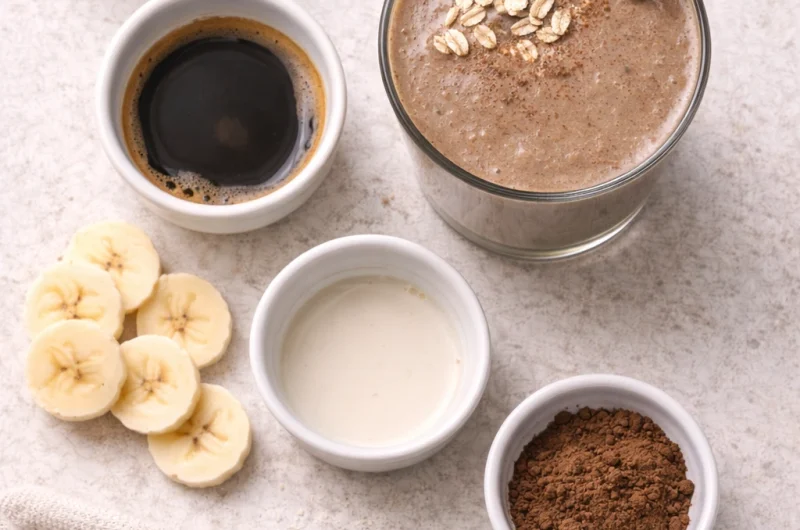 Antioxidativ Smoothie med Espresso, Havregryn och Banan