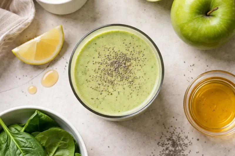 Nyttig Smoothie med Filmjölk, Spenat och Äpple