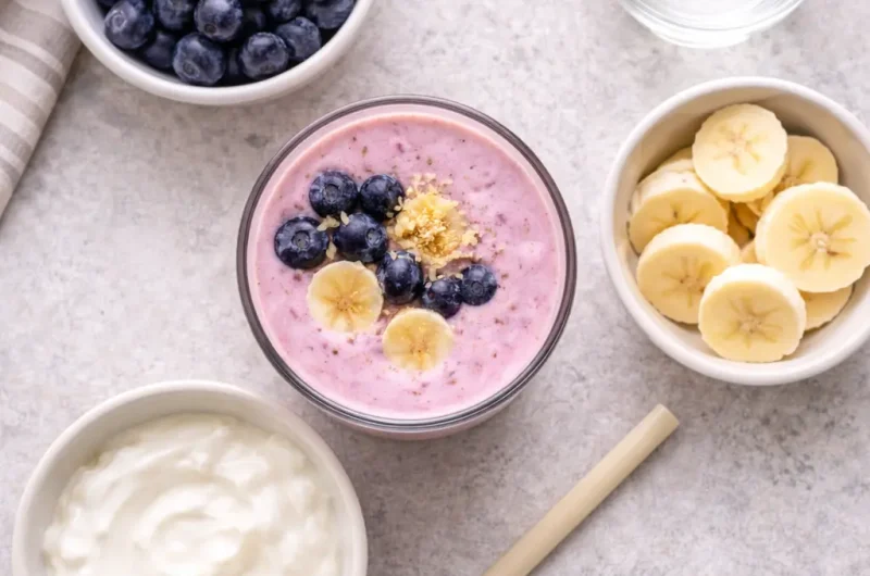 Antioxidativ Smoothie med Ingefära, Blåbär och Banan