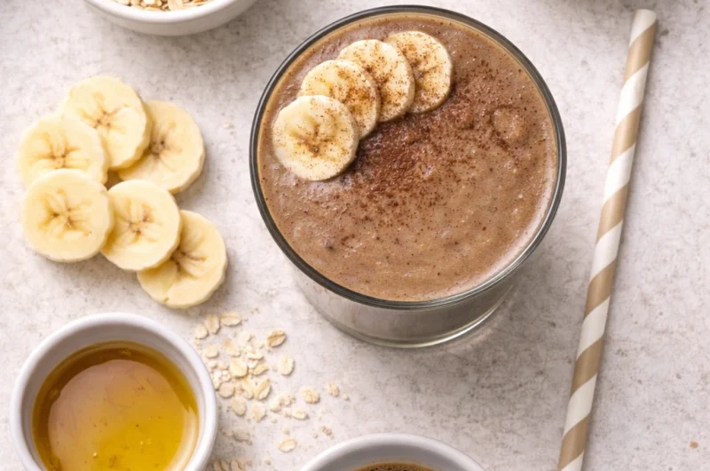 Antioxidativ Smoothie med Kaffe, Havregryn och Kakao