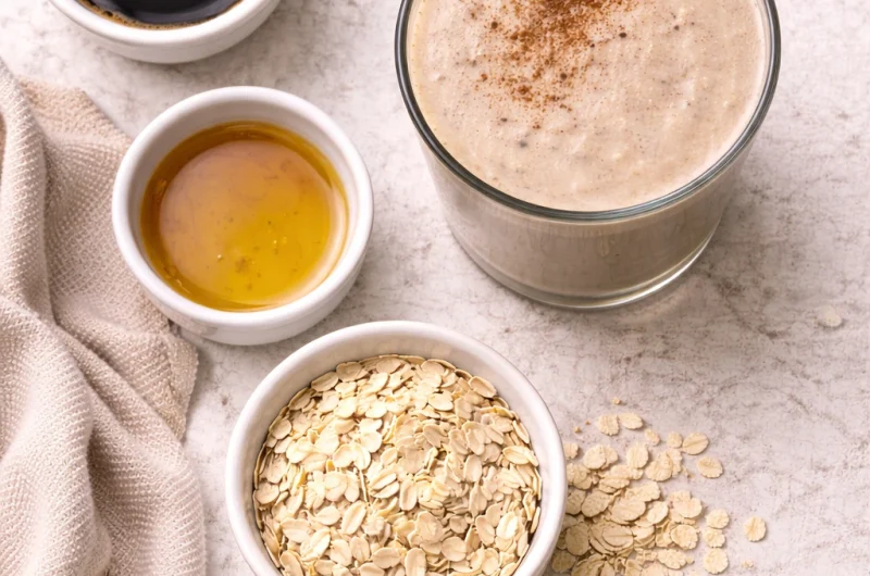 Antioxidativ Smoothie med Kaffe, Havregryn och Mandelmjölk