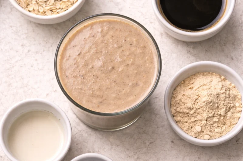 Enkel Smoothie med Kaffe, Havregryn och Proteinpulver