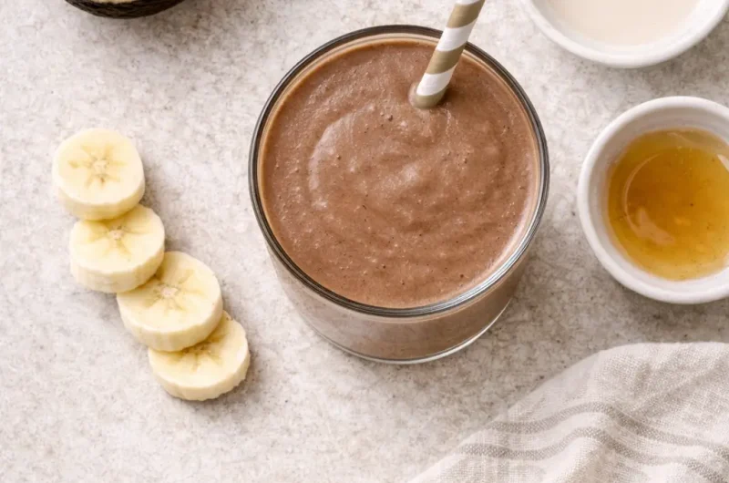 Enkel Smoothie med Kakao, Avokado och Banan