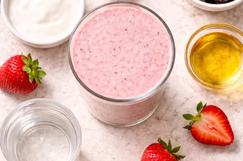 Detox-Smoothie med Katrinplommon, Jordgubbar och Yoghurt