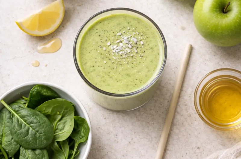 Nyttig Smoothie med Kefir, Spenat och Äpple