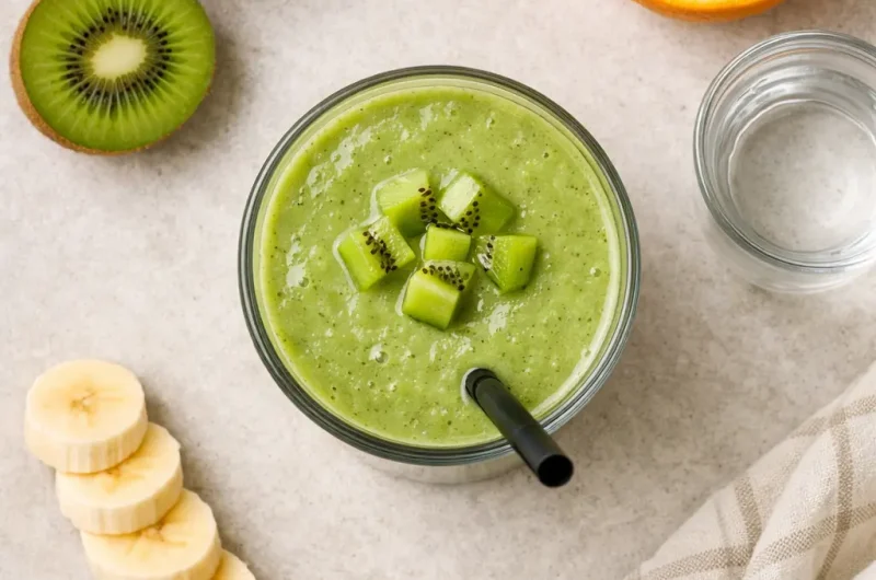 Enkel Smoothie med Kiwi, Apelsin, Banan och Proteinpulver