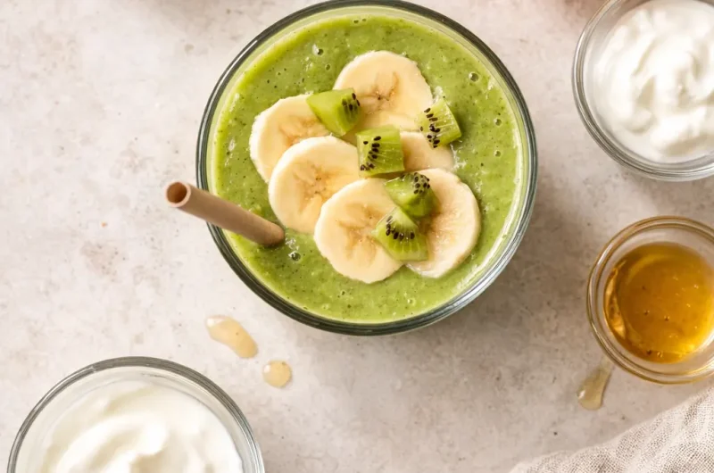 Enkel Smoothie med Kiwi, Apelsin, Banan och Yoghurt