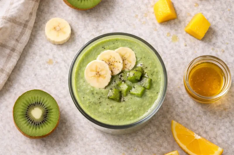 Tropisk Smoothie med Kiwi, Apelsin och Mango