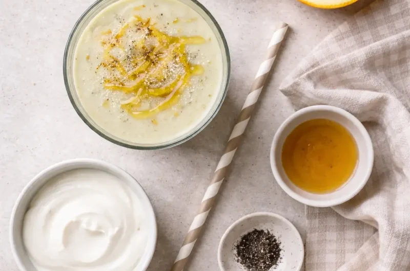 Enkel Smoothie med Kiwi, Apelsin och Yoghurt