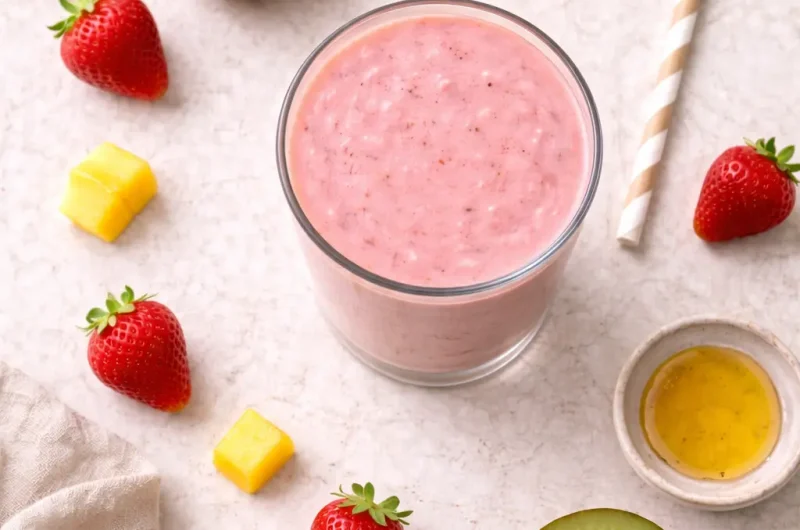 Detox-Smoothie med Kiwi, Jordgubbar och Mango