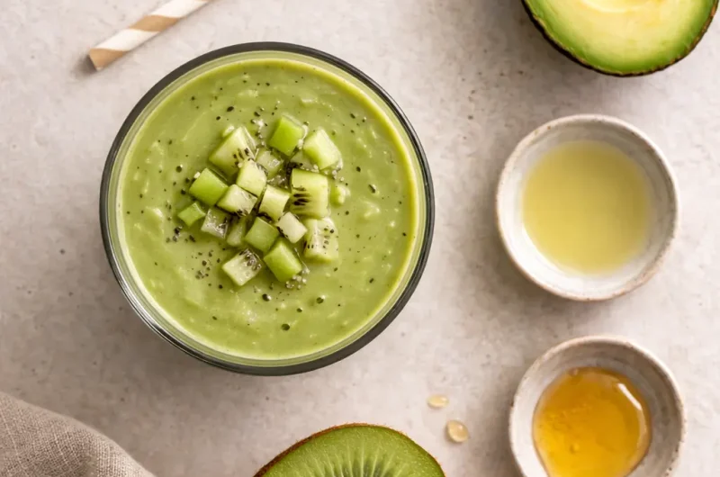 Antiinflamatorisk Smoothie med Kiwi, Lime och Avokado