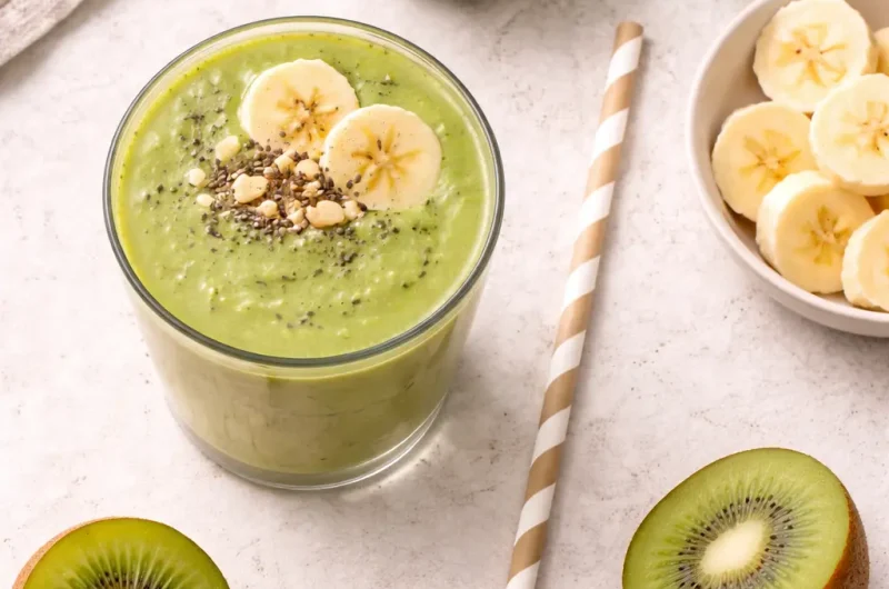 Enkel Smoothie med Kiwi, Lime och Proteinpulver