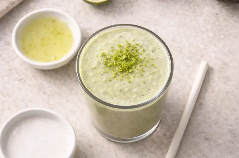 Kaloririk Smoothie med Kokosmjölk, Avokado och Proteinpulver