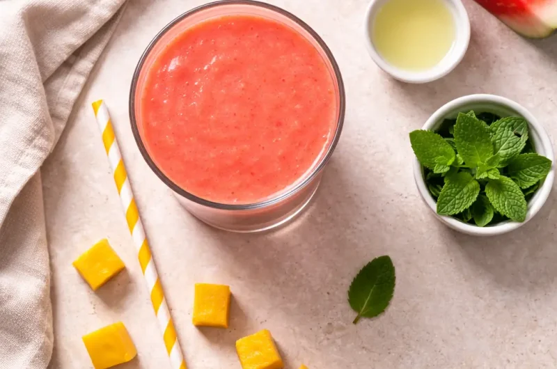 Detox-Smoothie med Mango, Vattenmelon och Mynta