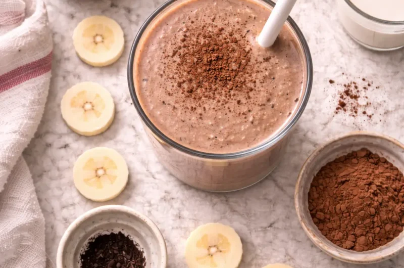 Enkel Smoothie med Nutella, Banan och Mjölk
