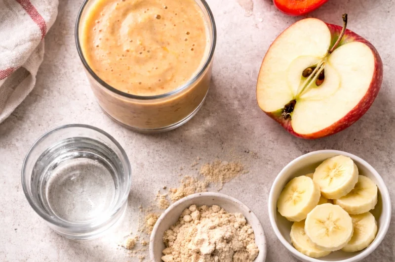 Enkel Smoothie med Paprika, Äpple och Proteinpulver