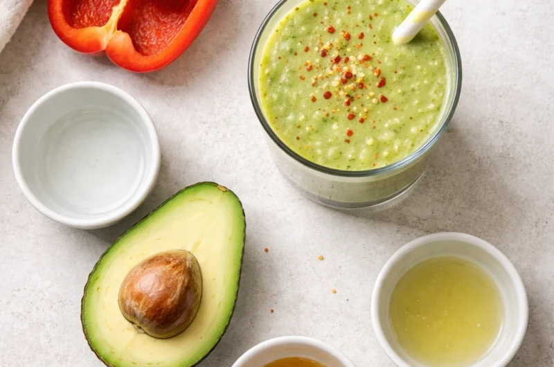 Antiinflamatorisk Smoothie med Paprika, Avokado och Lime