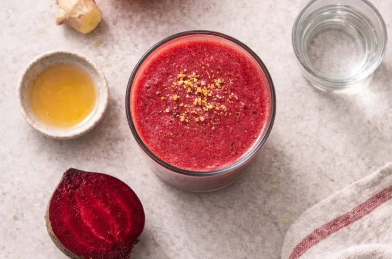 Beet Detox Smoothie med Rödbeta, Apelsin och Ingefära