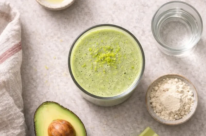 Enkel Smoothie med Selleri, Avokado och Proteinpulver