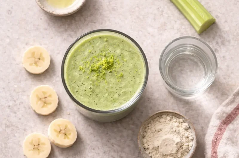 Enkel Smoothie med Selleri, Banan och Proteinpulver