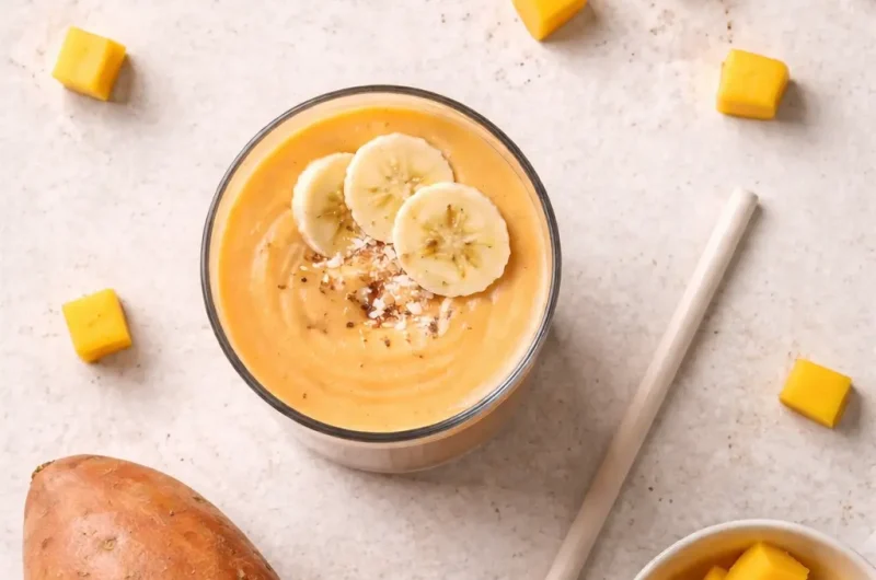 Enkel Smoothie med Sötpotatis, Mango och Banan