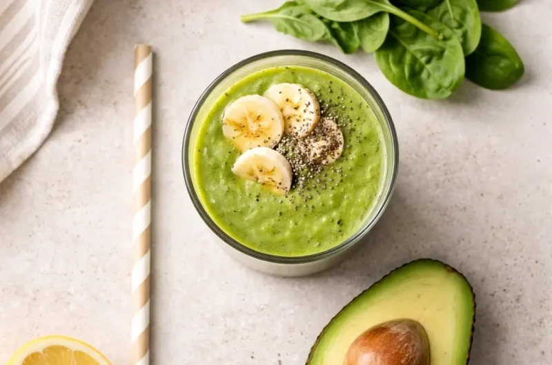 Nyttig Smoothie med Sötpotatis, Spenat och Avokado