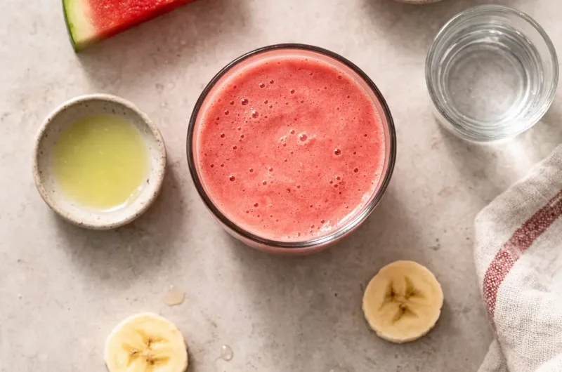 Enkel Smoothie med Vattenmelon, Banan och Lime