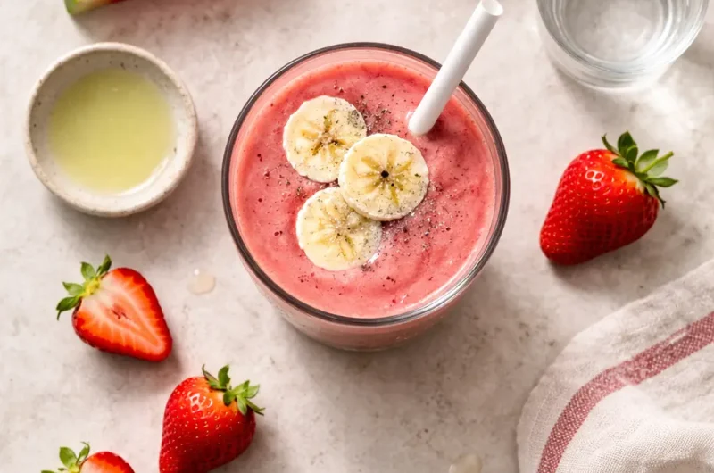 Enkel Smoothie med Vattenmelon, Banan och Proteinpulver