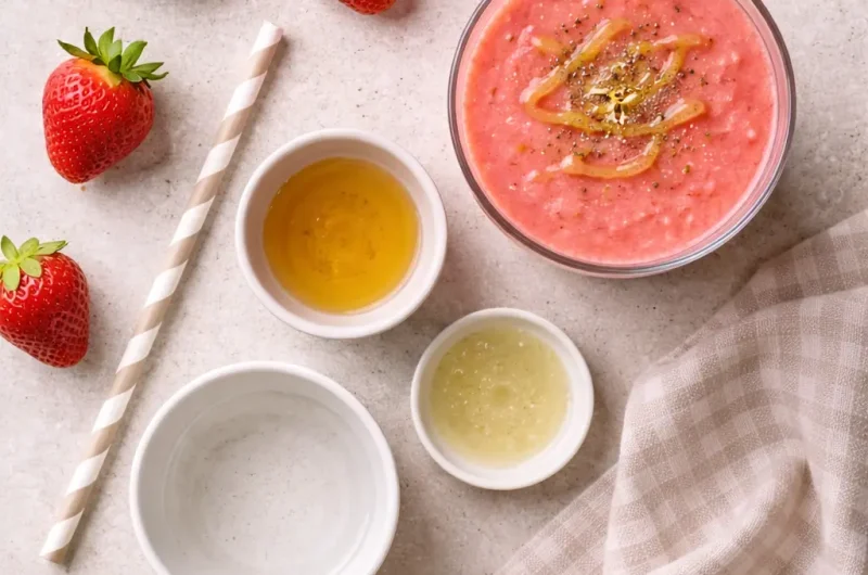 Kalorisnål Smoothie med Vattenmelon, Jordgubbar och Lime