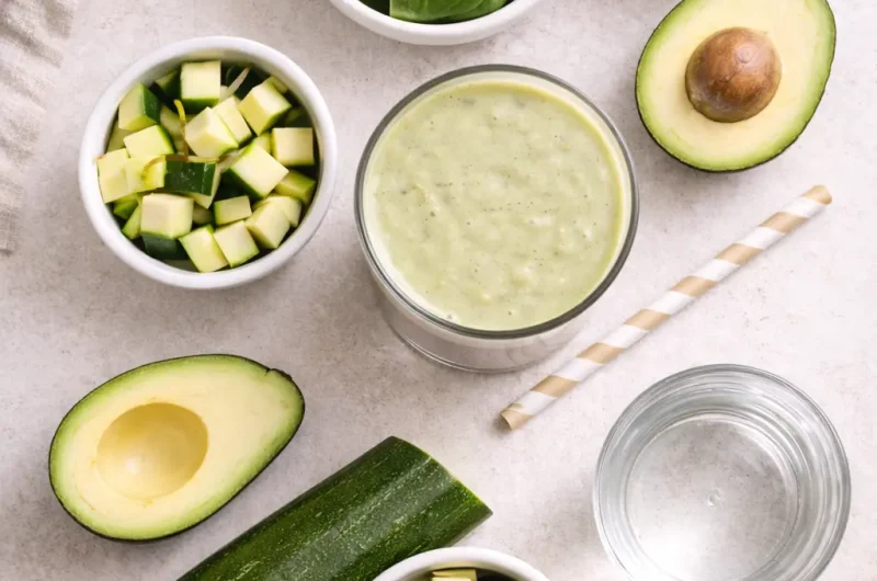 Nyttig Smoothie med Zucchini, Spenat och Avokado
